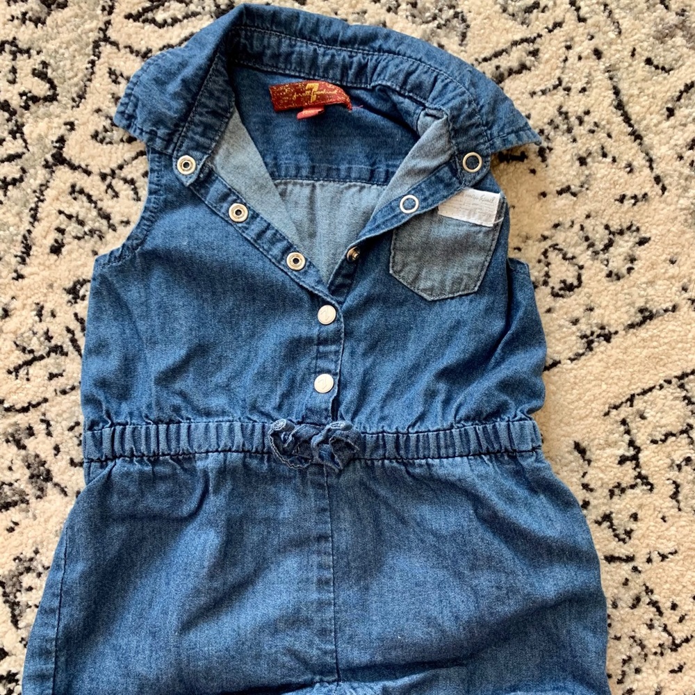 7 for all mankind baby denim romper